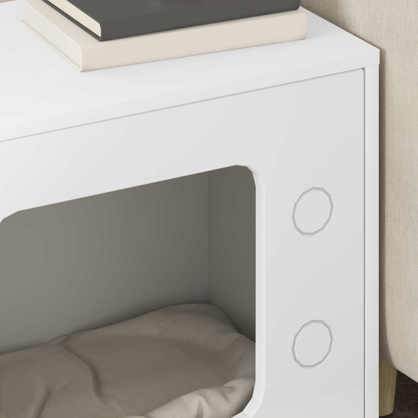 Katės namelis Balta 51 x 30 x 52 cm Apdirbta mediena