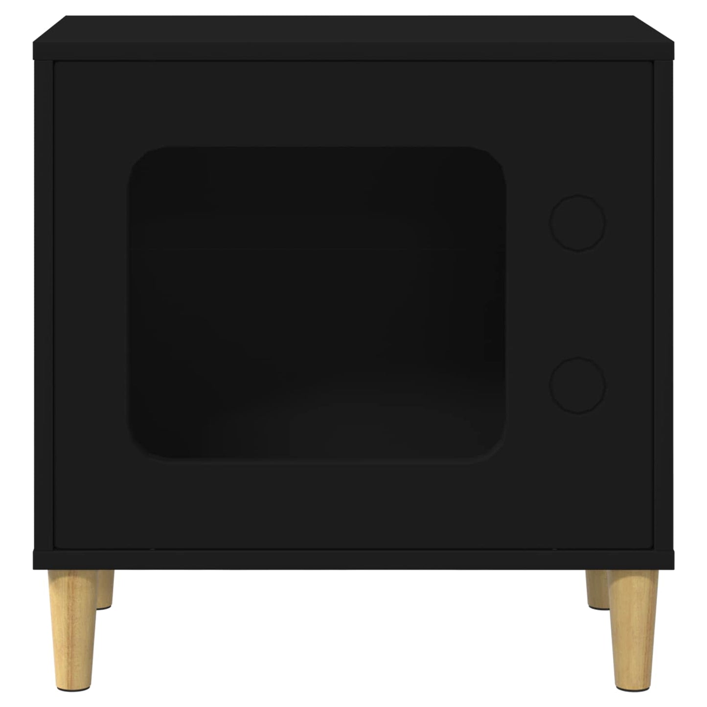 Katės namelis Juoda 51 x 30 x 52 cm Apdirbta mediena