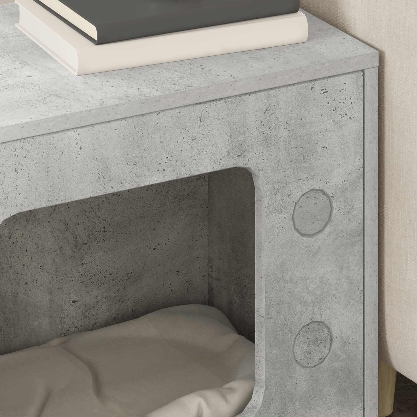 Katės namelis Betoninė 51 x 30 x 52 cm Apdirbta mediena