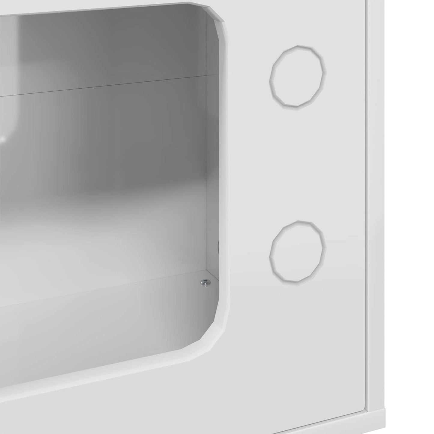 Katės namelis Blizgus baltas 51 x 30 x 52 cm Apdirbta mediena