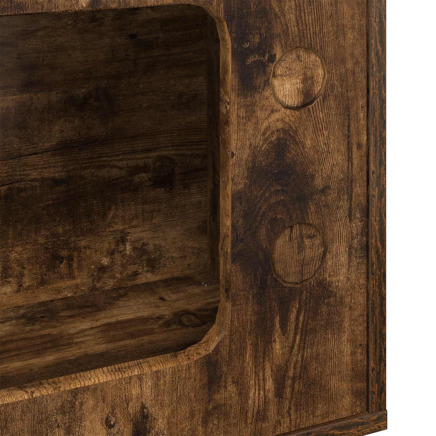 Katės namelis Rūkyta ąžuolas 51 x 30 x 52 cm Apdirbta mediena