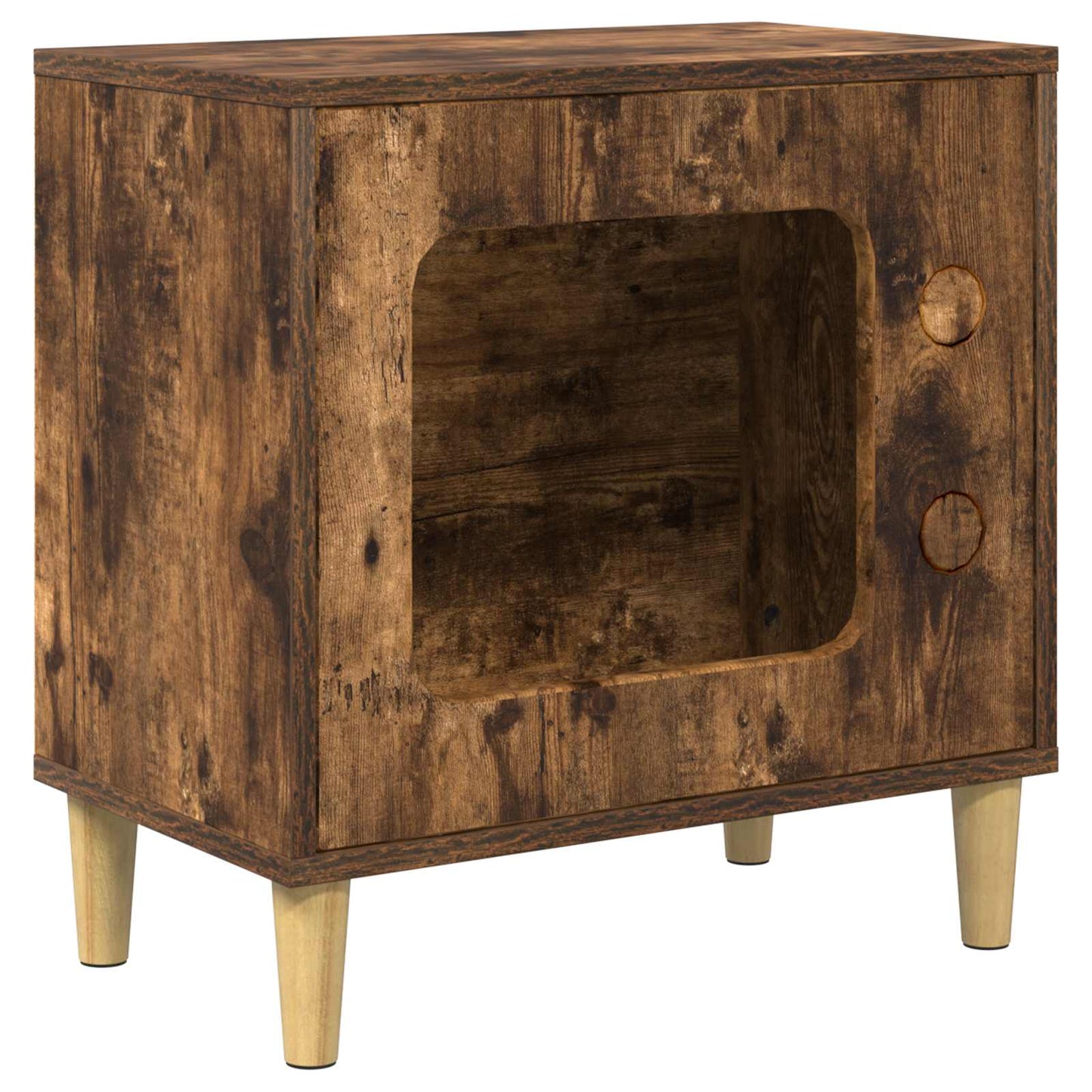 Katės namelis Rūkyta ąžuolas 51 x 30 x 52 cm Apdirbta mediena