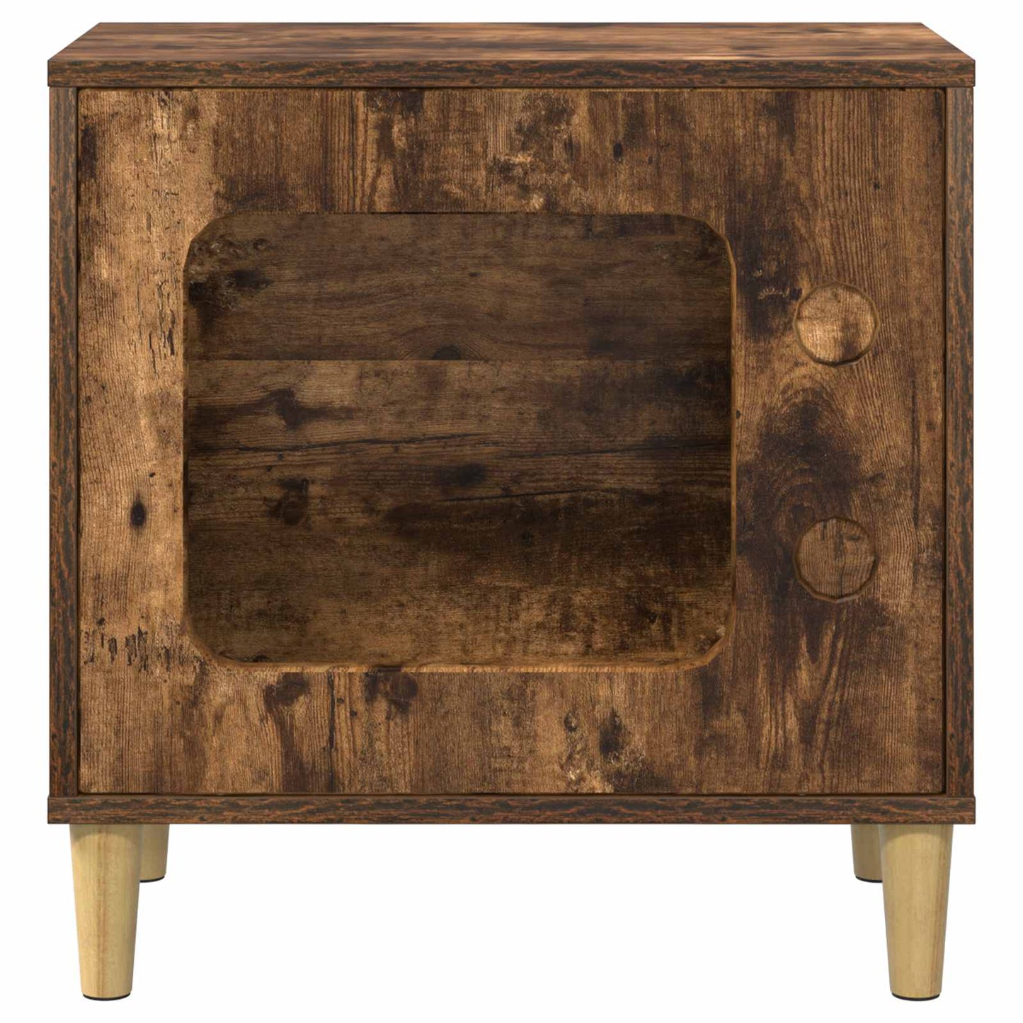 Katės namelis Rūkyta ąžuolas 51 x 30 x 52 cm Apdirbta mediena