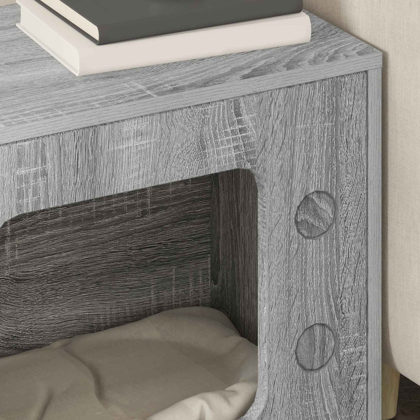 Katės namelis Pilkas Sonoma 51 x 30 x 52 cm Apdirbta mediena