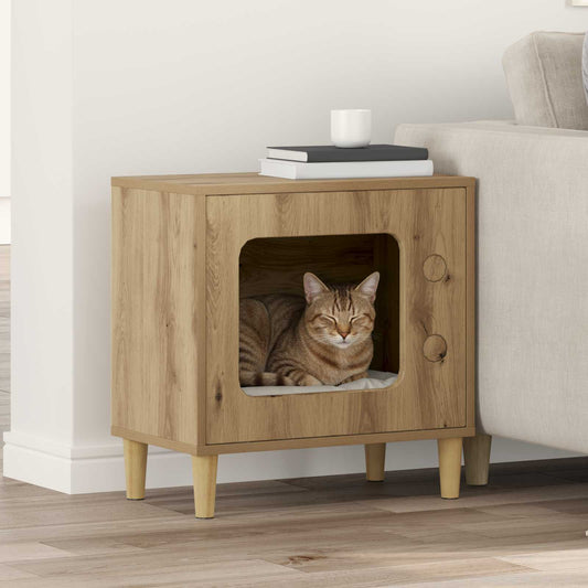 Katės namelis Meistrų ąžuolas 51 x 30 x 52 cm Apdirbta mediena