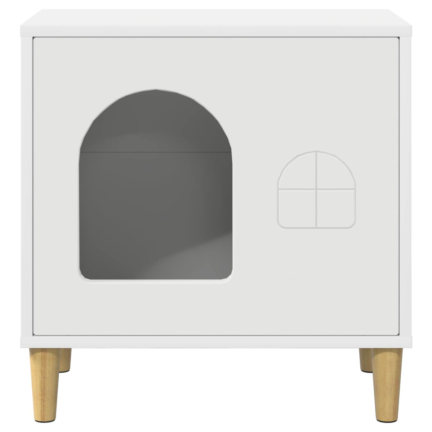 Katės namelis Balta 51 x 30 x 52 cm Apdirbta mediena