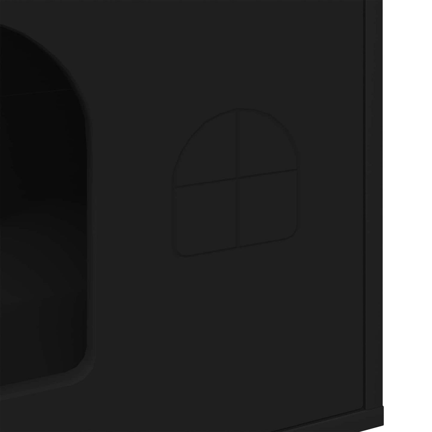 Katės namelis Juoda 51 x 30 x 52 cm Apdirbta mediena