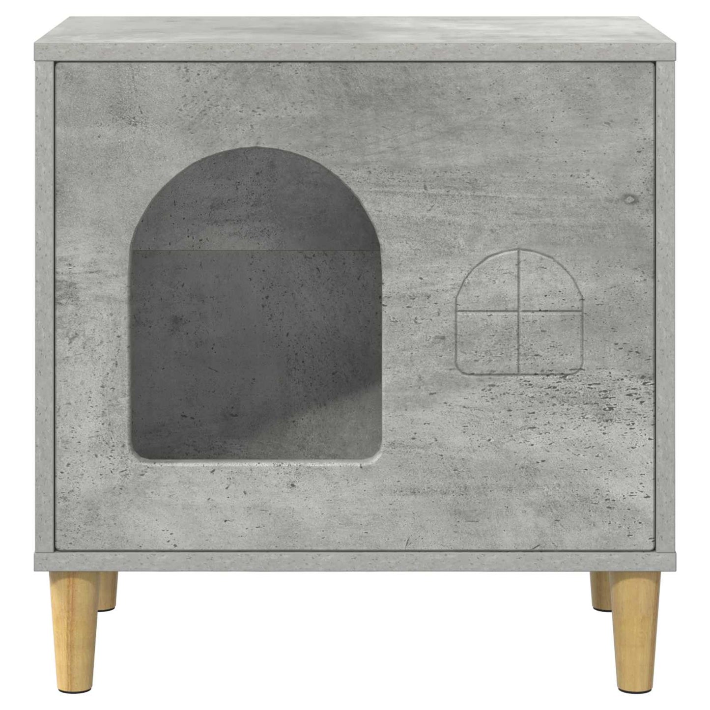 Katės namelis Betoninė 51 x 30 x 52 cm Apdirbta mediena