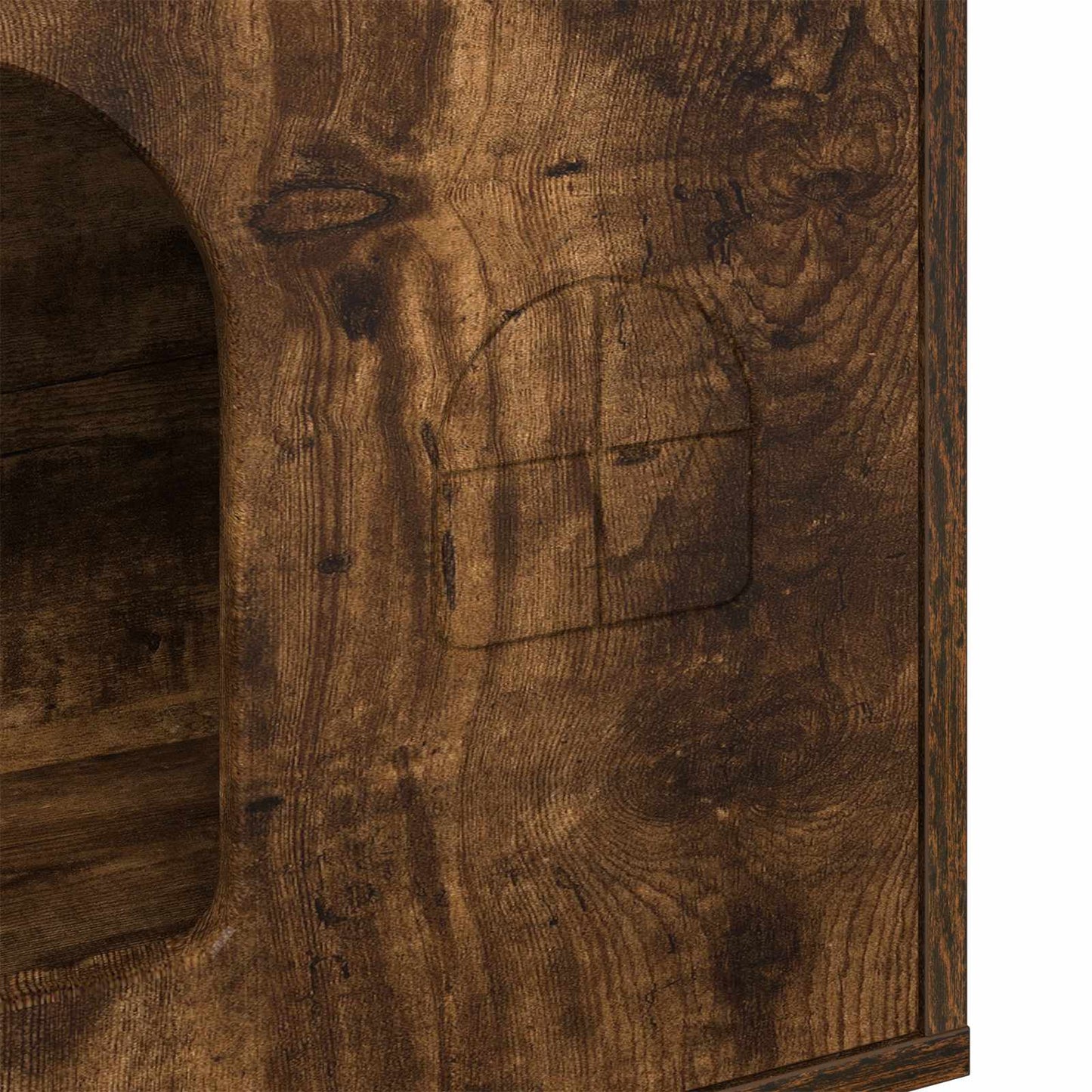 Katės namelis Rūkyta ąžuolas 51 x 30 x 52 cm Apdirbta mediena