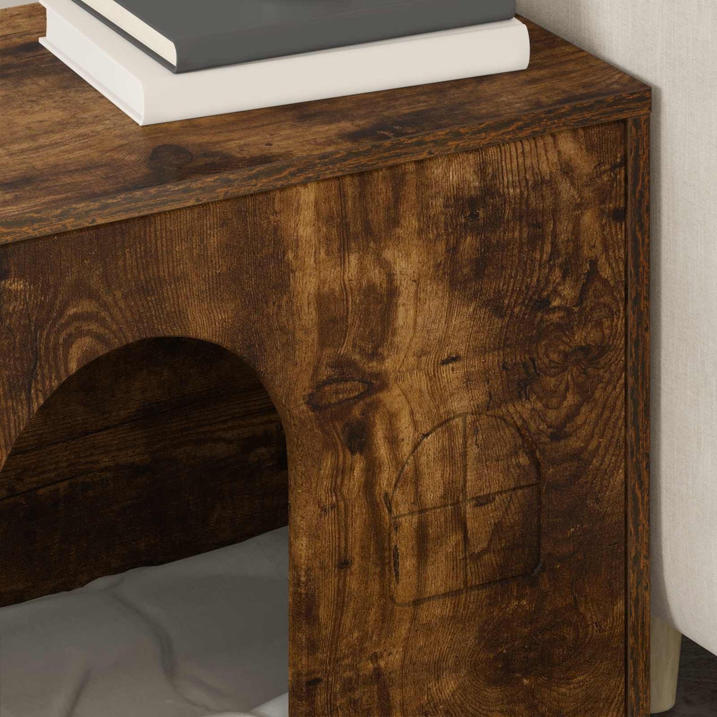 Katės namelis Rūkyta ąžuolas 51 x 30 x 52 cm Apdirbta mediena