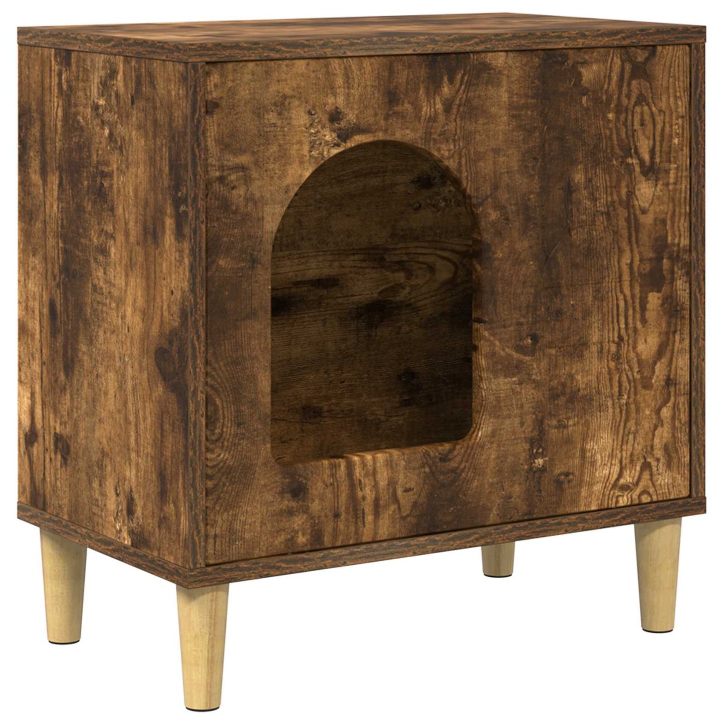 Katės namelis Rūkyta ąžuolas 51 x 30 x 52 cm Apdirbta mediena