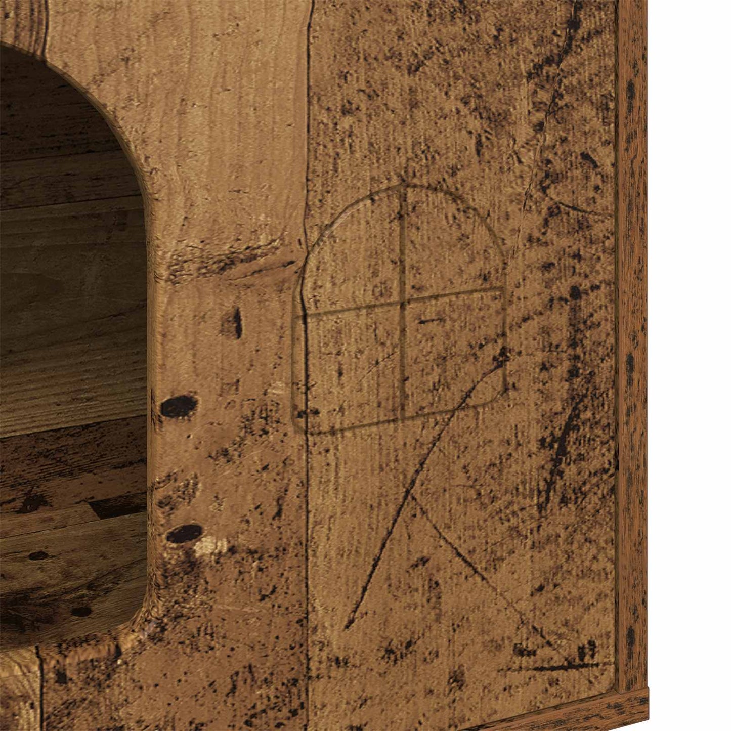 Katės namelis Senas medis 51 x 30 x 52 cm Apdirbta mediena