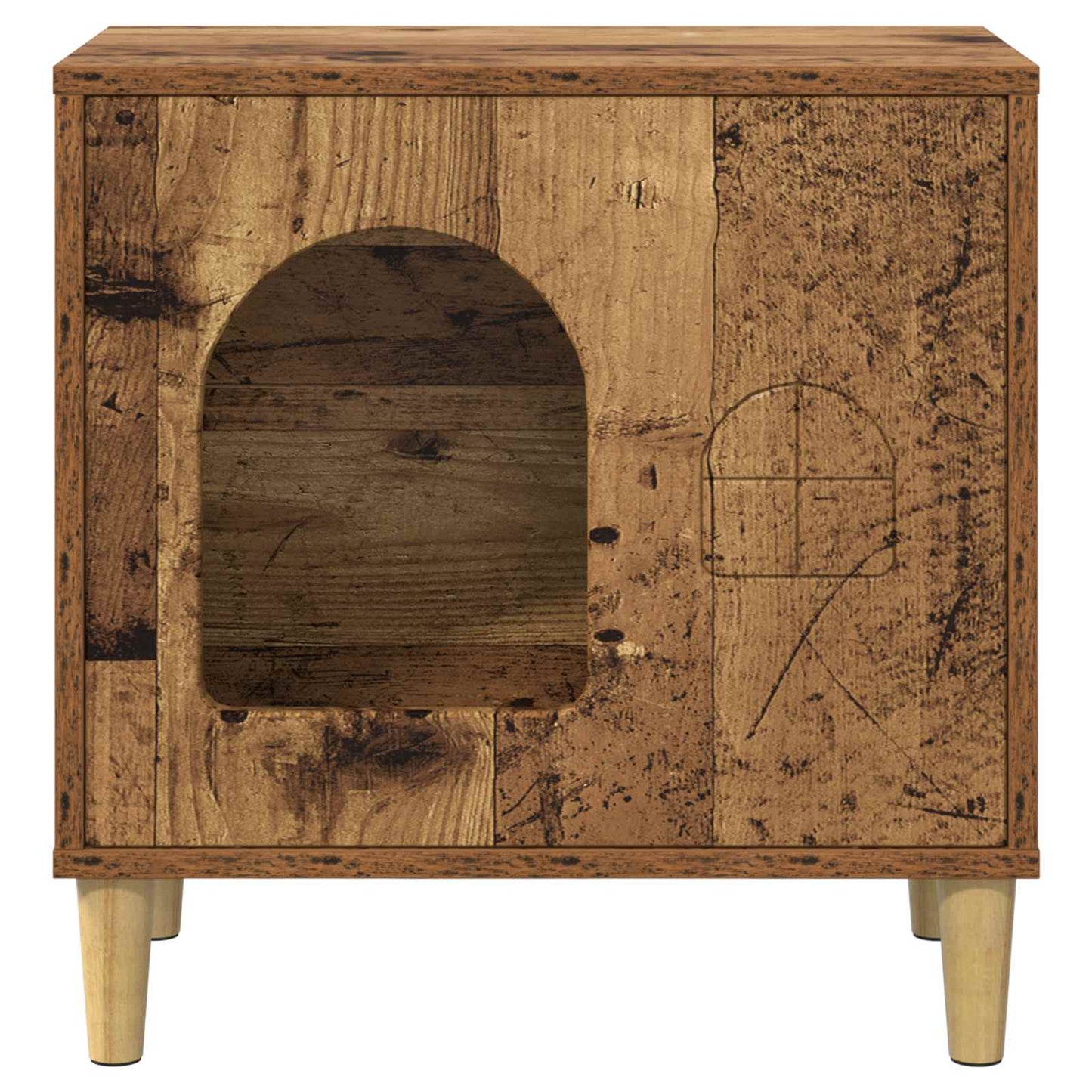 Katės namelis Senas medis 51 x 30 x 52 cm Apdirbta mediena