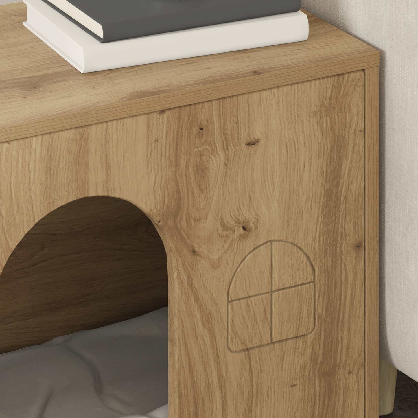 Katės namelis Meistrų ąžuolas 51 x 30 x 52 cm Apdirbta mediena