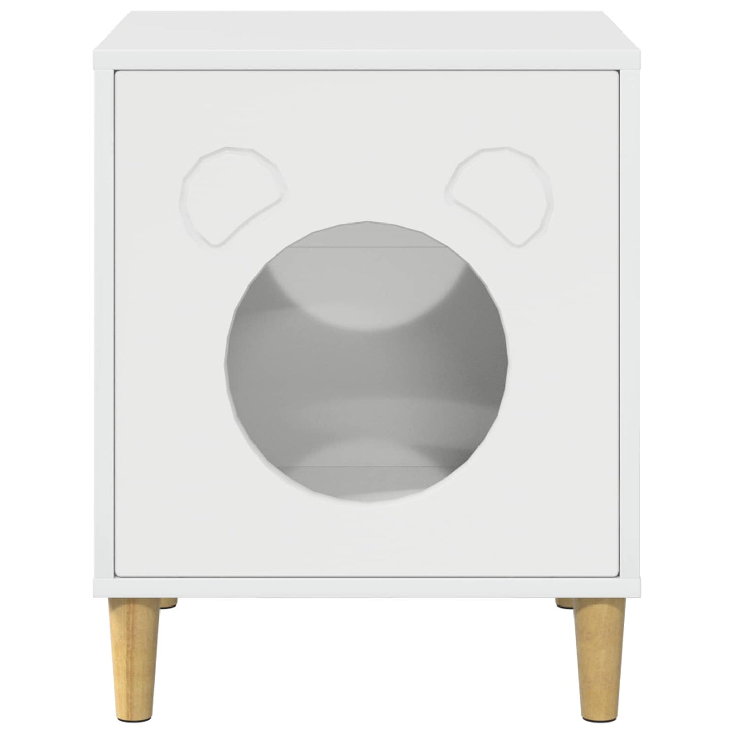 Katės namelis Blizgus baltas 42,5 x 40 x 52,5 cm