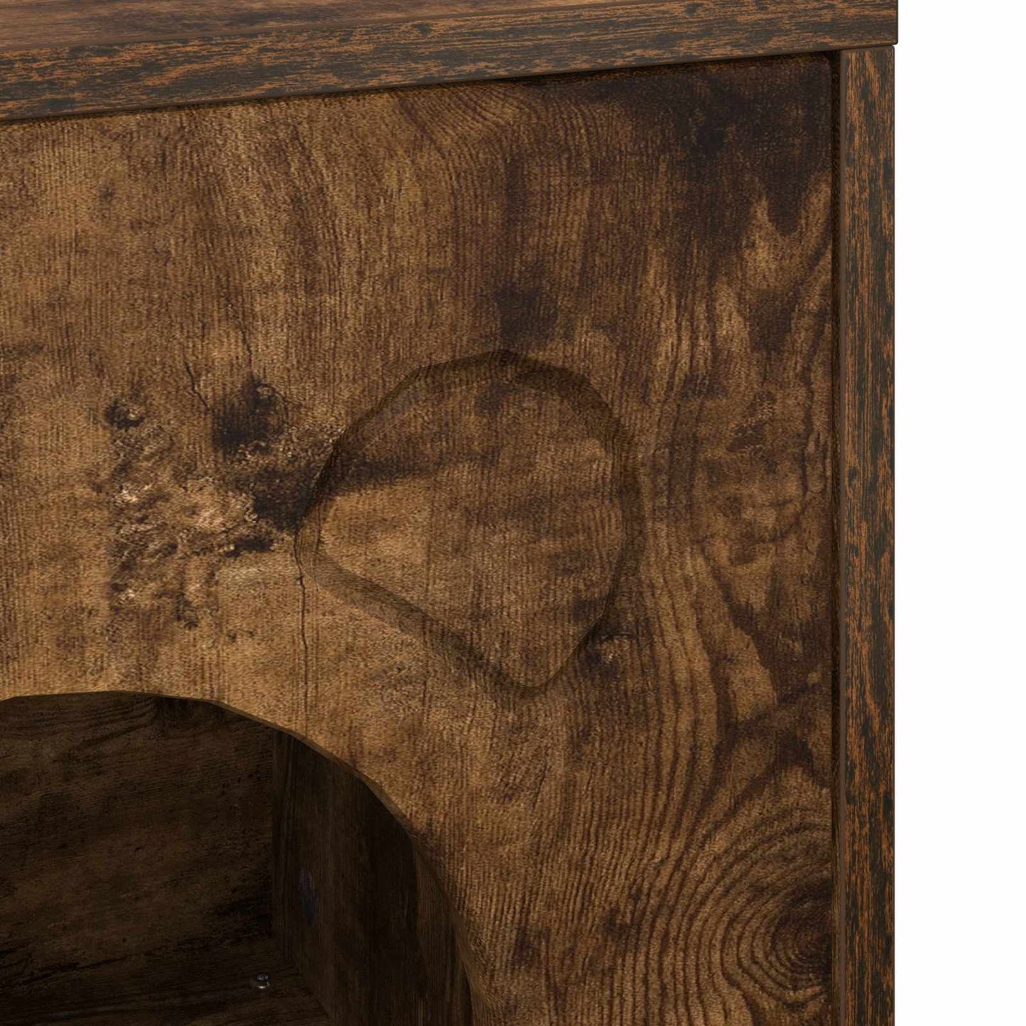 Katės namelis Rūkyta ąžuolas 42,5 x 40 x 52,5 cm