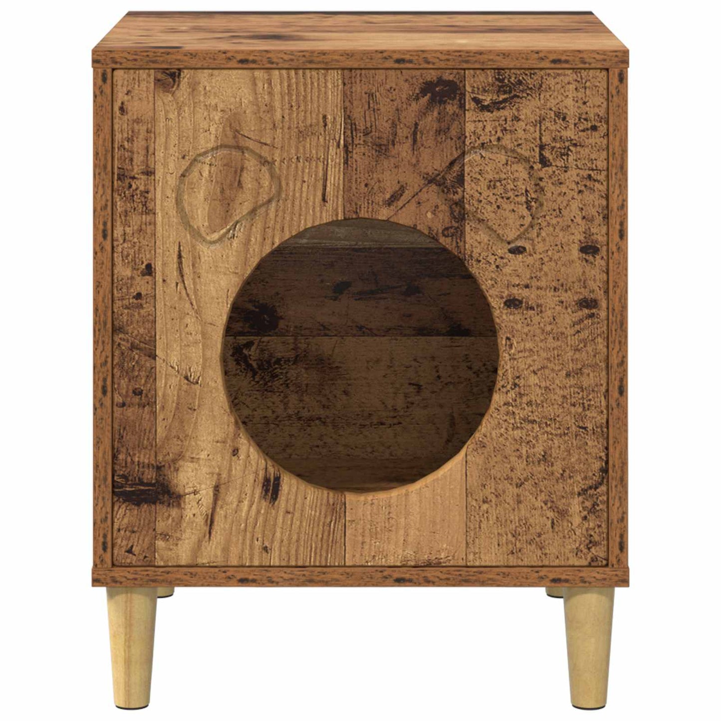 Katės namelis Senas medis 42,5 x 40 x 52,5 cm Apdirbta mediena