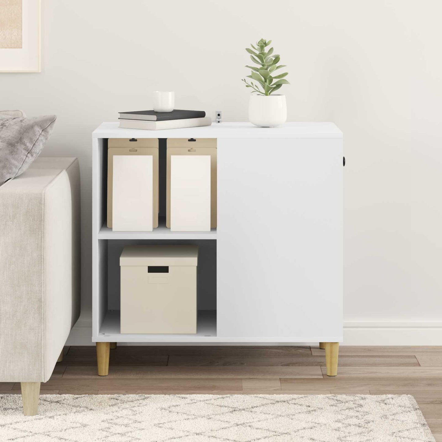 Katės namelis Balta 72 x 42.5 x 70 cm Apdirbta mediena