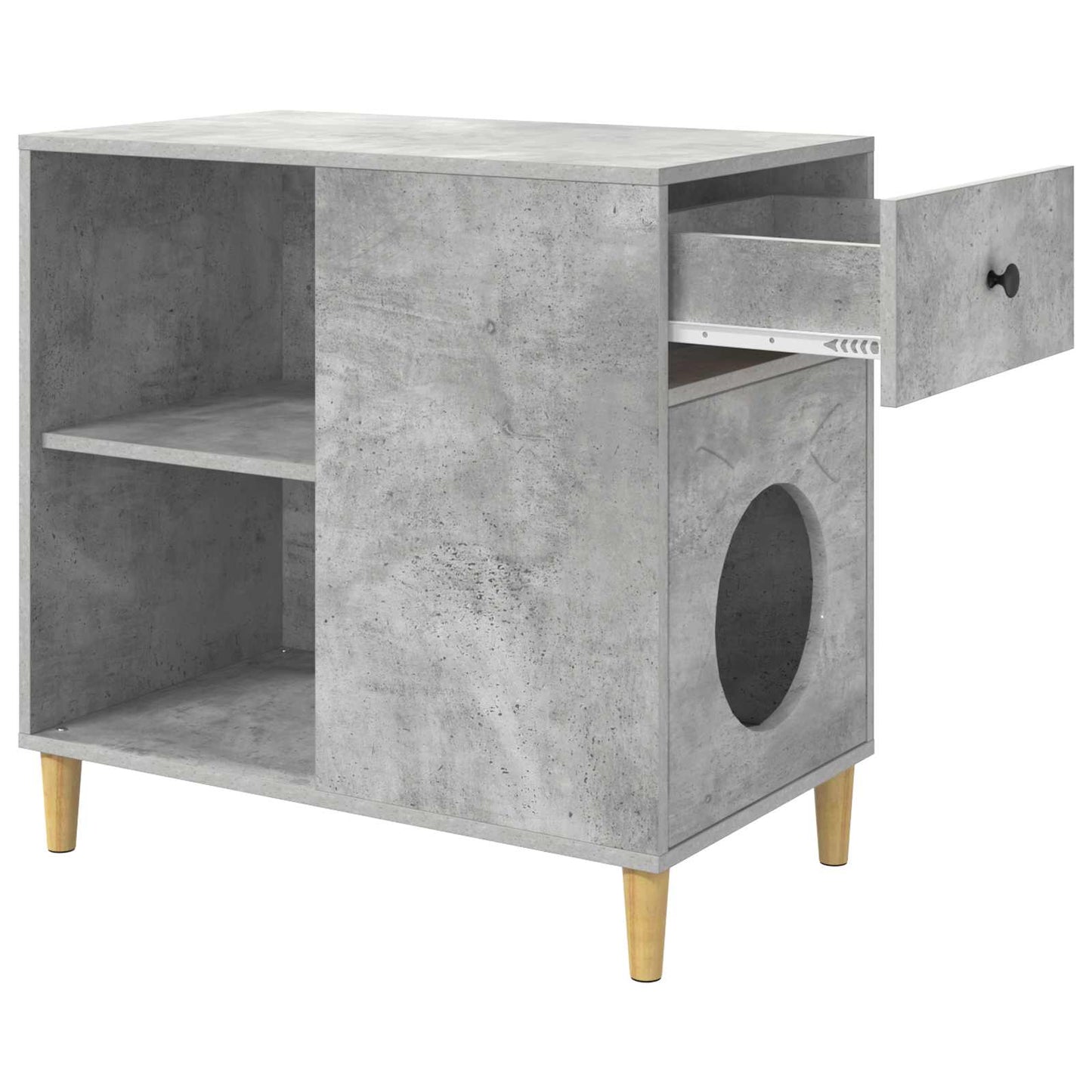 Katės namelis Betoninė 72 x 42.5 x 70 cm Apdirbta mediena