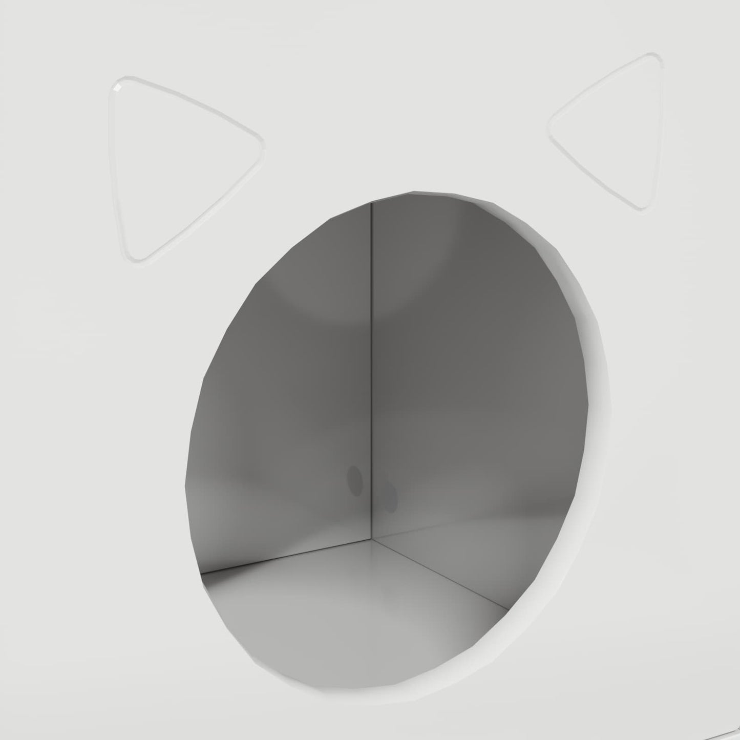 Katės namelis Blizgus baltas 72 x 42.5 x 70 cm Apdirbta mediena