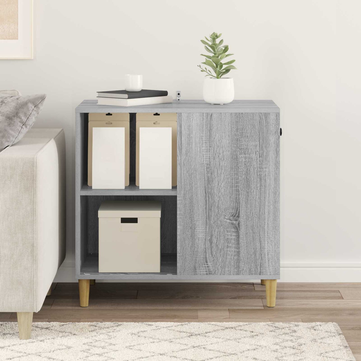 Katės namelis Pilkas Sonoma 72 x 42.5 x 70 cm Apdirbta mediena