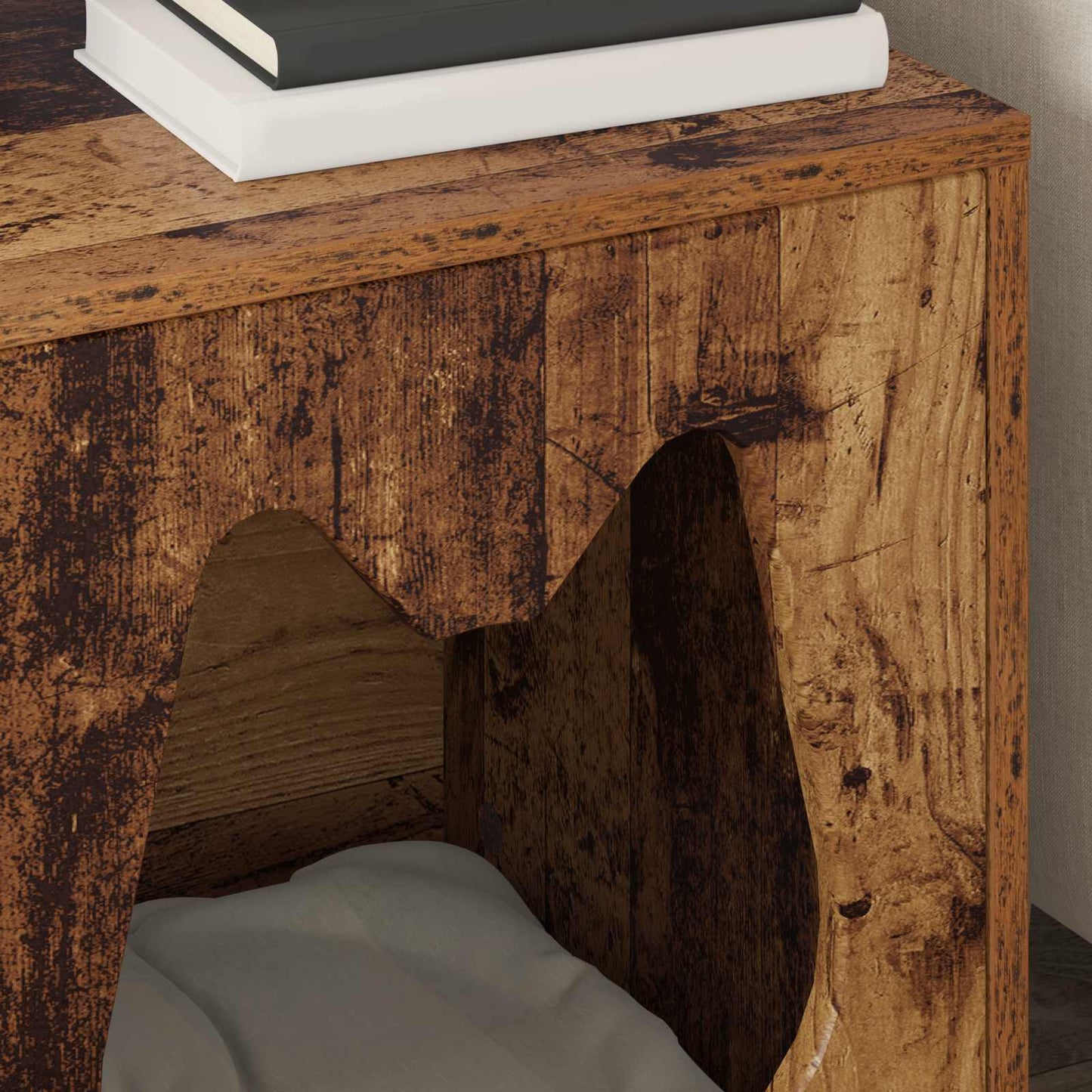 Katės namelis Senas medis 42.5 x 40 x 52.5 cm Apdirbta mediena