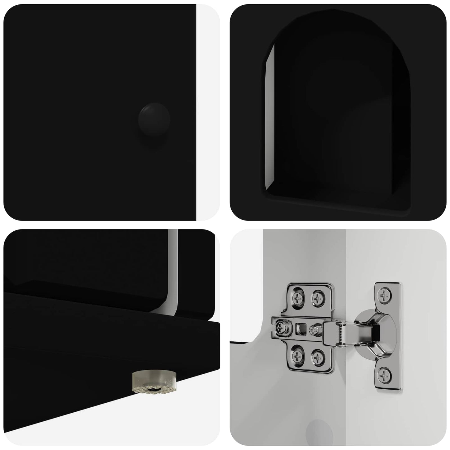 Katės namelis Juoda 85 x 55 x 50,5 cm Apdirbta mediena