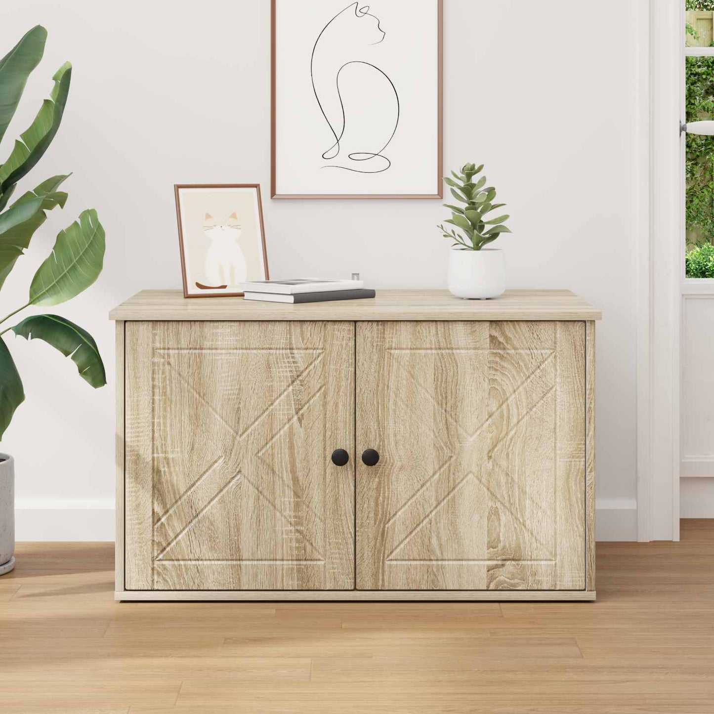 Katės namelis Sonoma 85 x 55 x 50,5 cm Apdirbta mediena