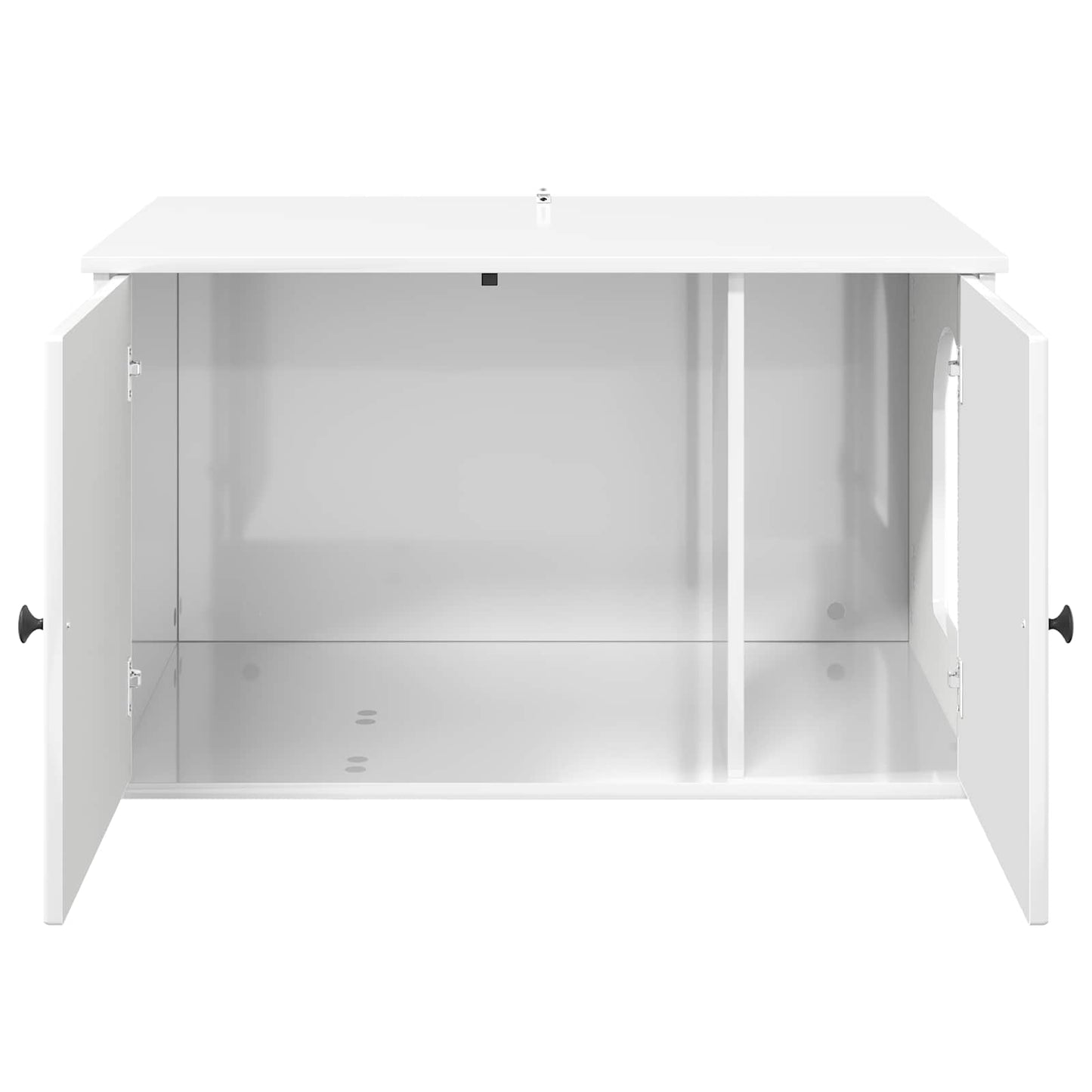 Katės namelis Blizgus baltas 85 x 55 x 50 cm Apdirbta mediena