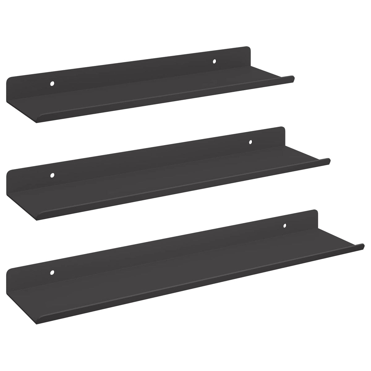 Plūduriuojanti lentyna 3 vnt. Juodas 40 x 9 x 2,5 cm Plienas