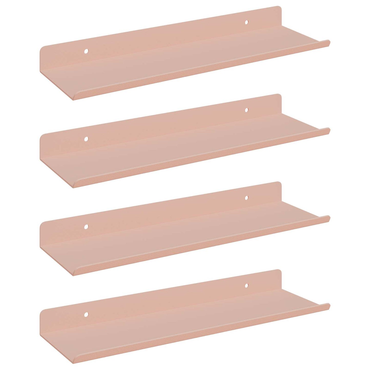 Sieninė lentyna su lentyna 4 pcs Rožinė 30 x 9 x 2,5 cm