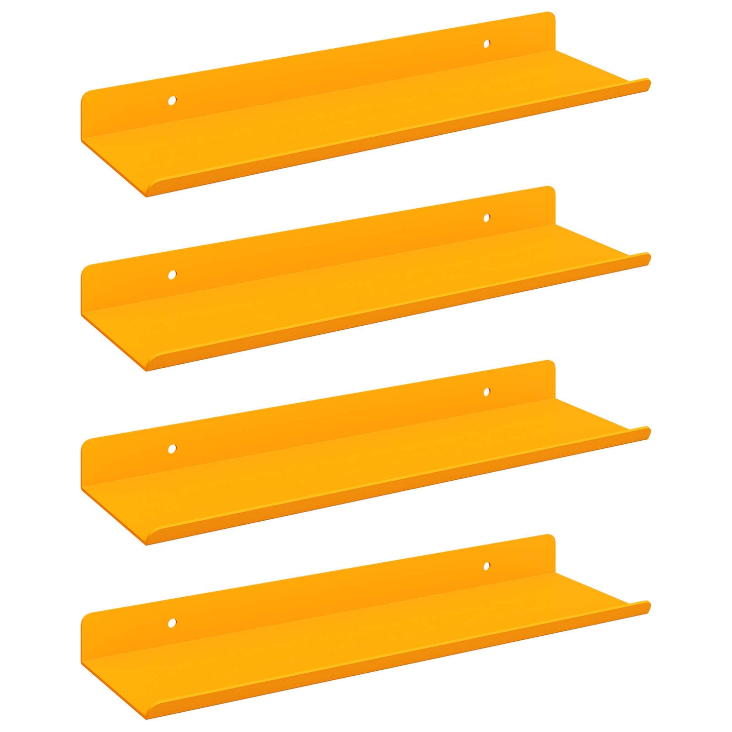 Plūduriuojanti lentyna 4 pcs Garučių geltona 30 x 9 x 2,5 cm