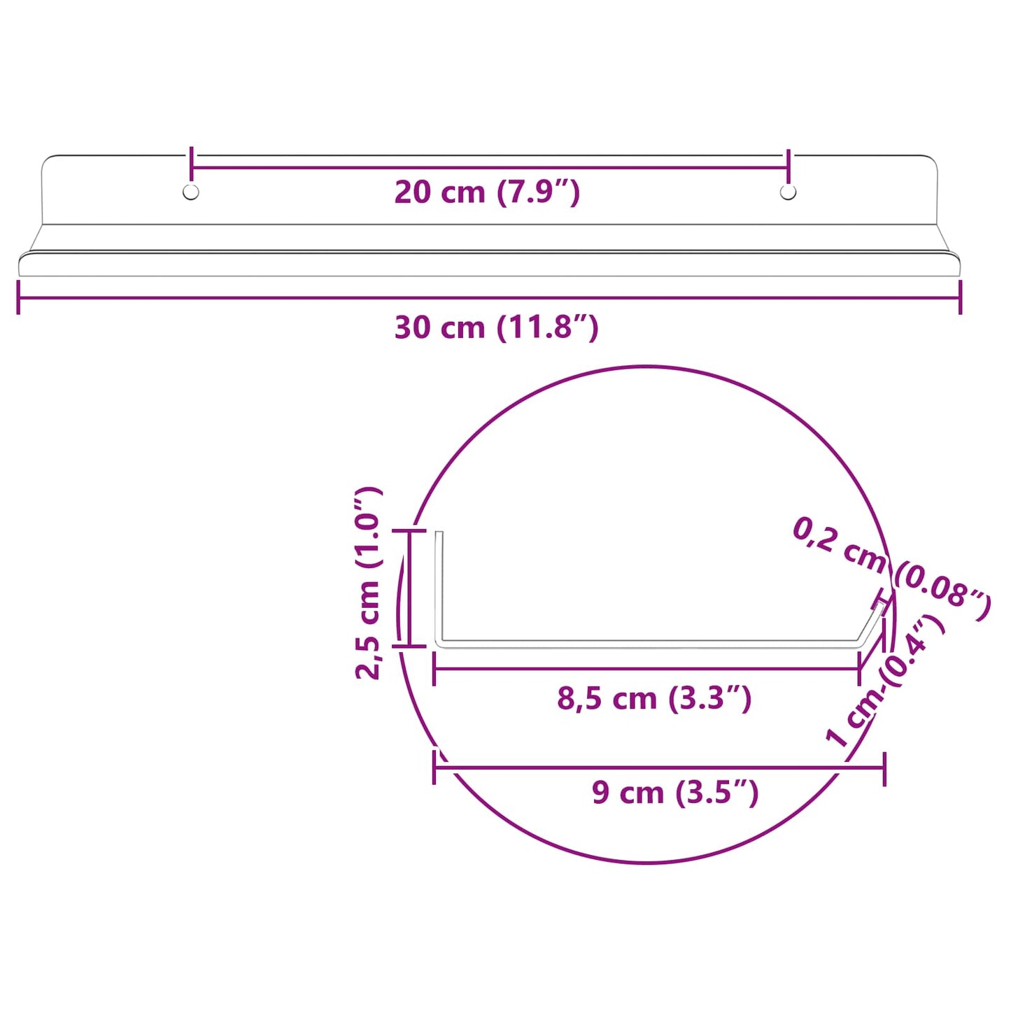 Plūduriuojanti lentyna 4 pcs Garučių geltona 30 x 9 x 2,5 cm