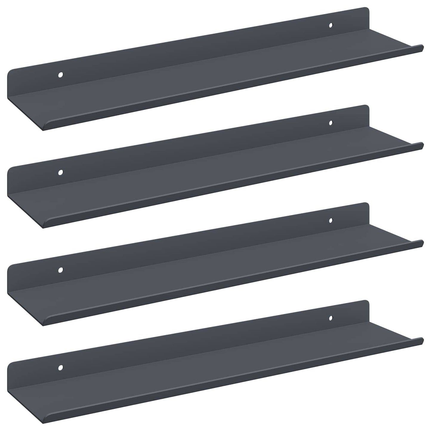 Sieninė lentyna su lentyna 4 pcs Antracitas 40 x 9 x 2,5 cm