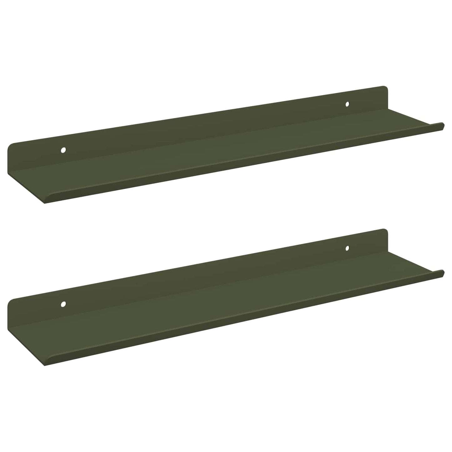 Sieninė lentyna 2 pcs Alyvuogių žalia 40 x 9 x 2,5 cm