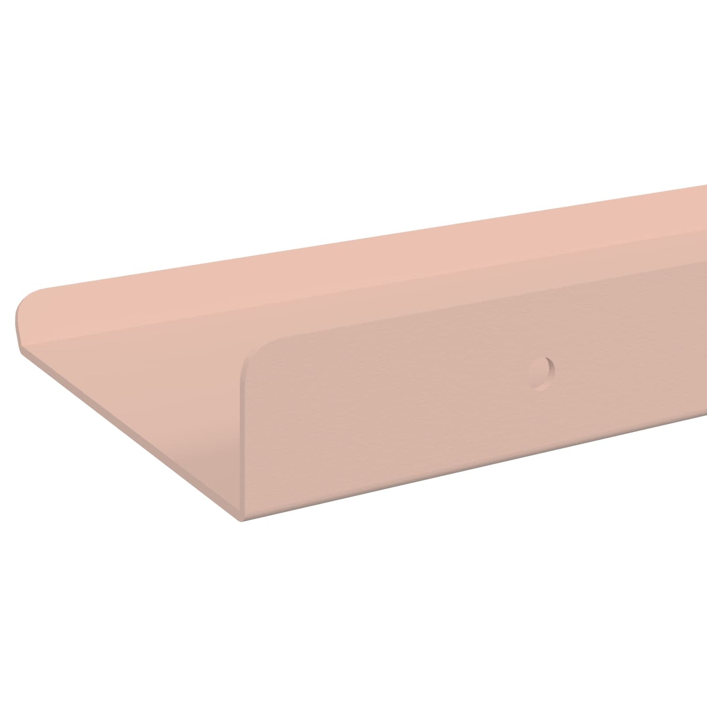 Sieninė lentyna su lentyna 2 pcs Rožinė 60 x 9 x 2,5 cm