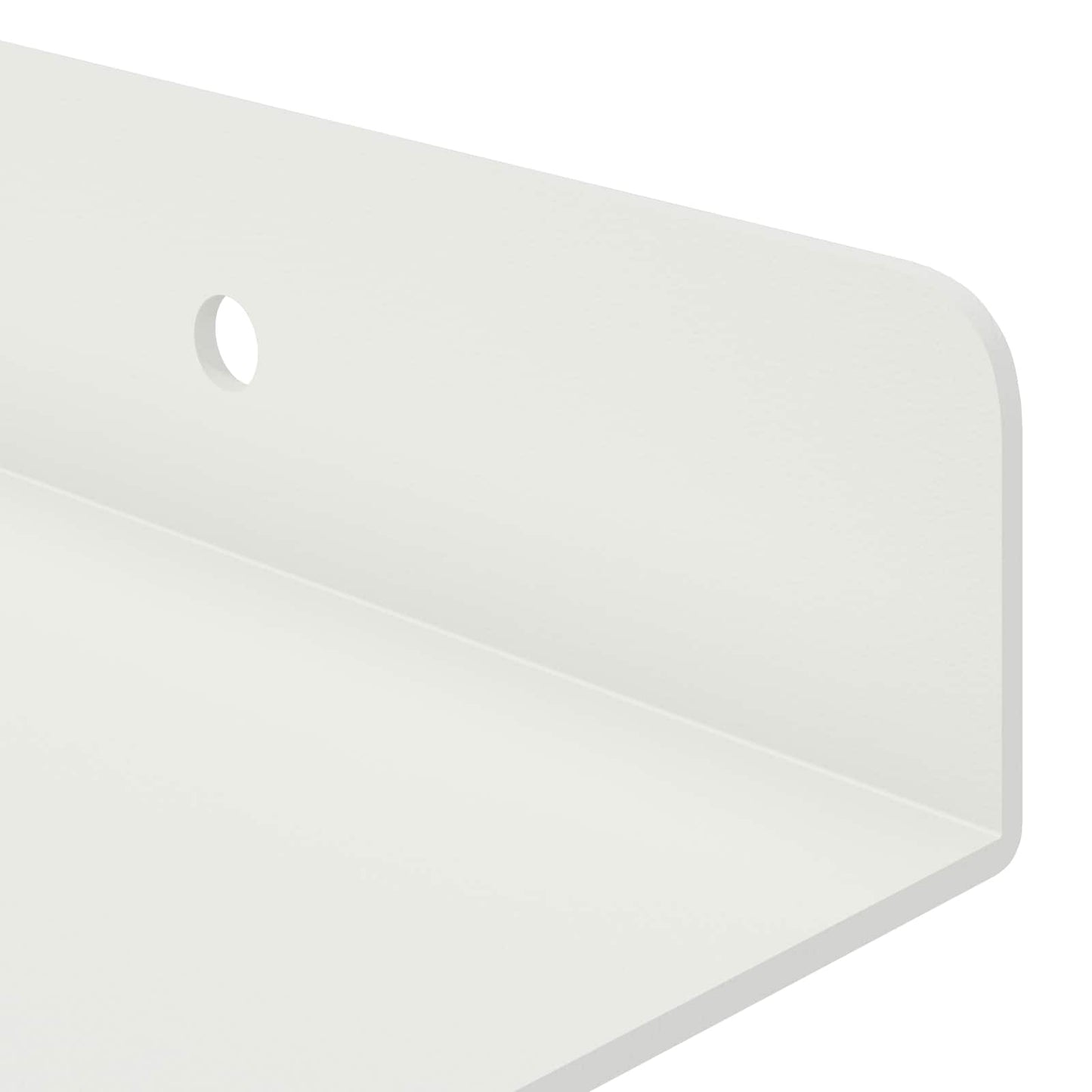 Plūduriuojanti lentyna 2 pcs Baltas 80 x 9 x 2,5 cm Plienas