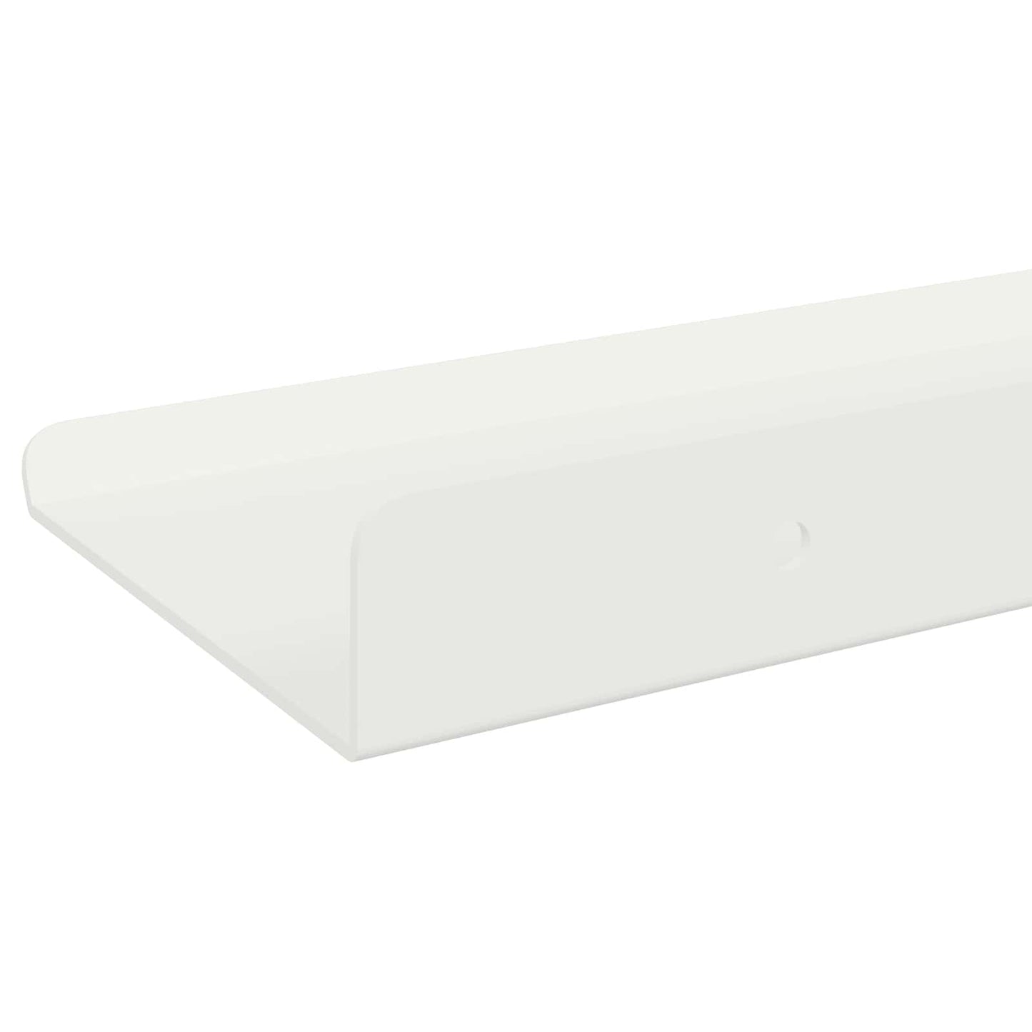 Plūduriuojanti lentyna 2 pcs Baltas 80 x 9 x 2,5 cm Plienas