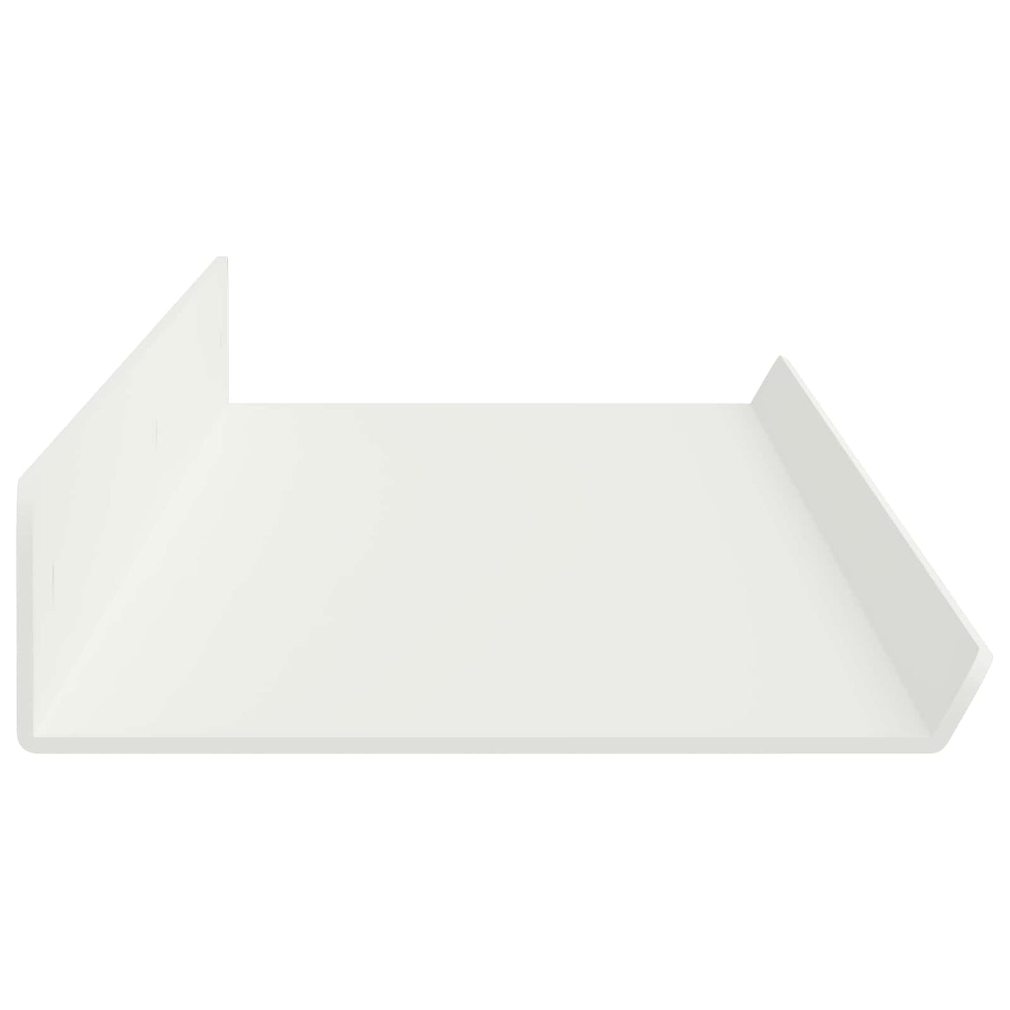 Plūduriuojanti lentyna 2 pcs Baltas 80 x 9 x 2,5 cm Plienas