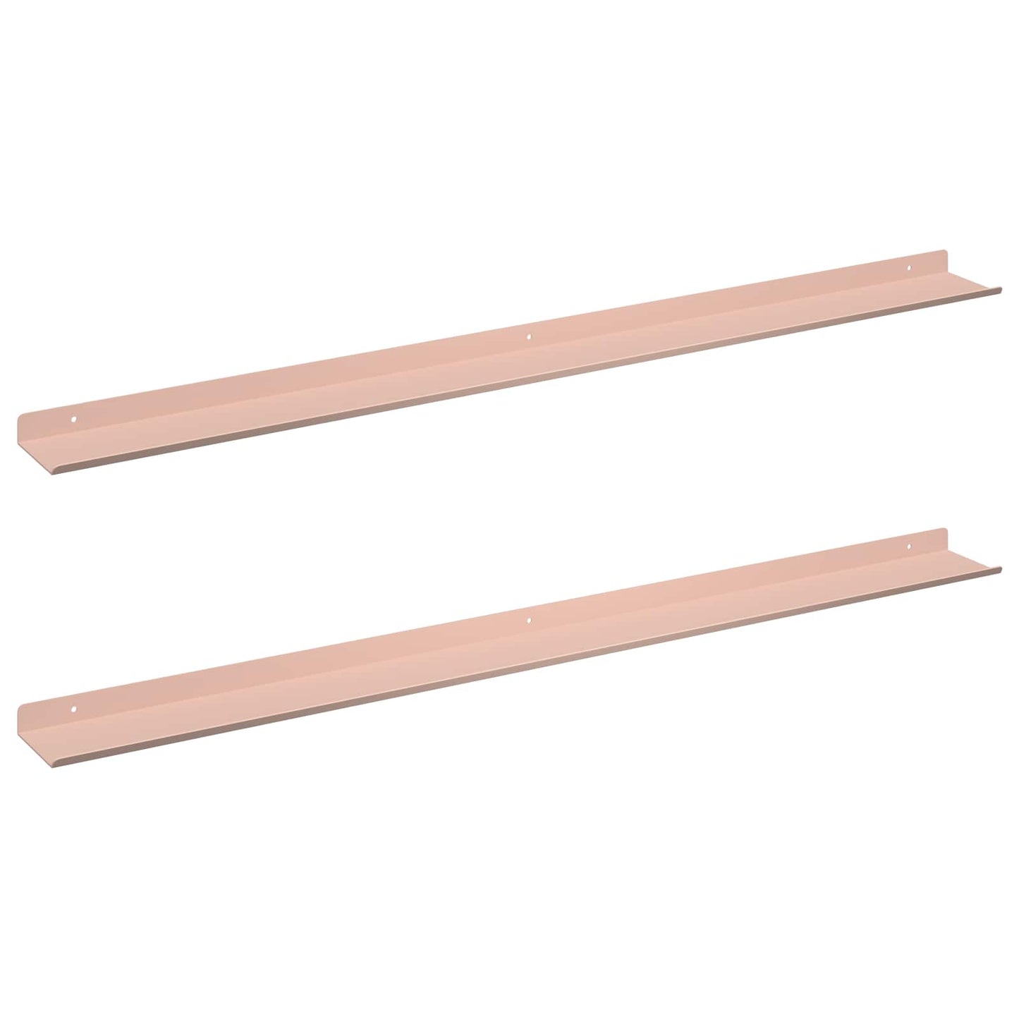 Sieninė lentyna su lentyna 2 pcs Rožinė 100 x 9 x 2,5 cm