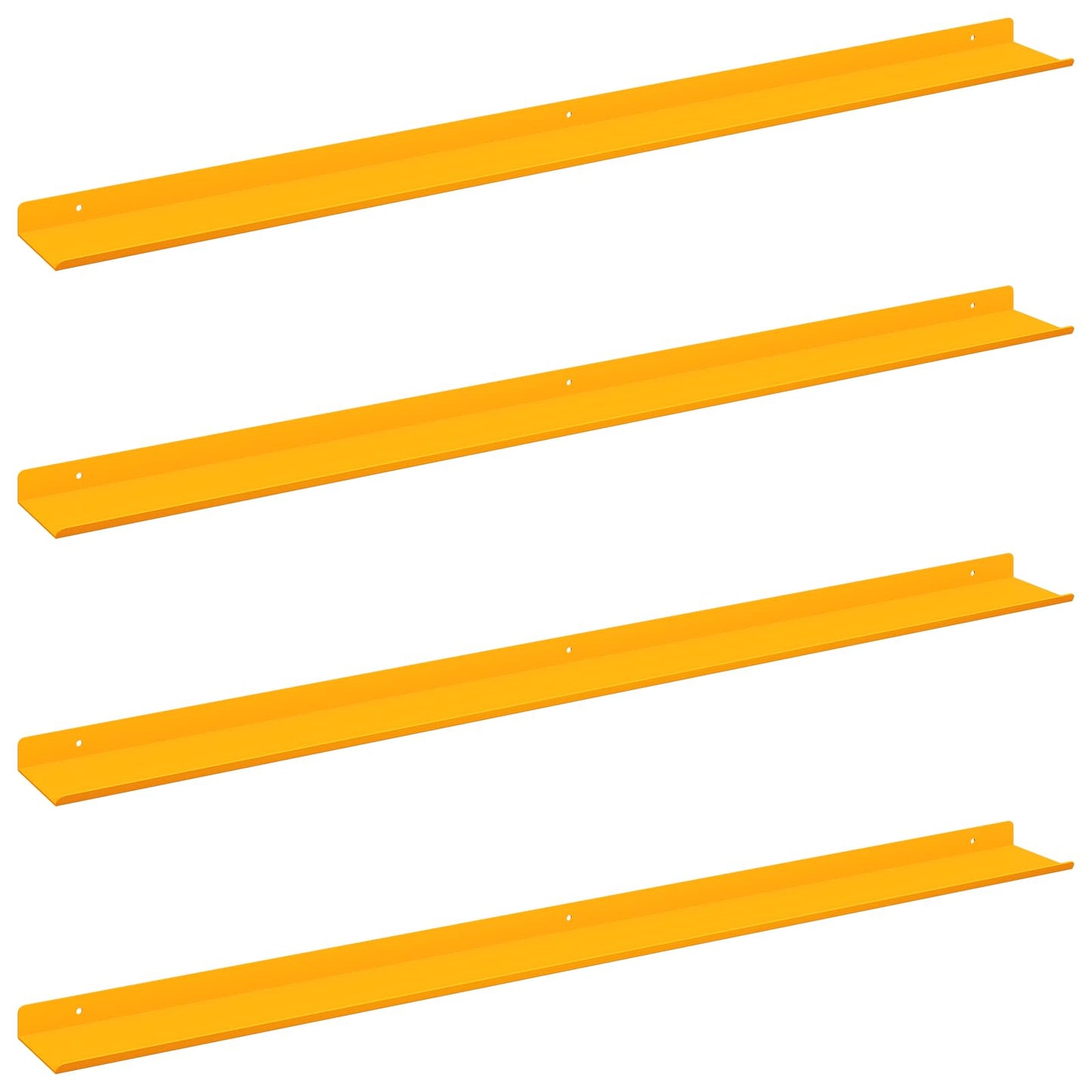 Sieninė lentyna 4 pcs Garučių geltona 100 x 9 x 2,5 cm