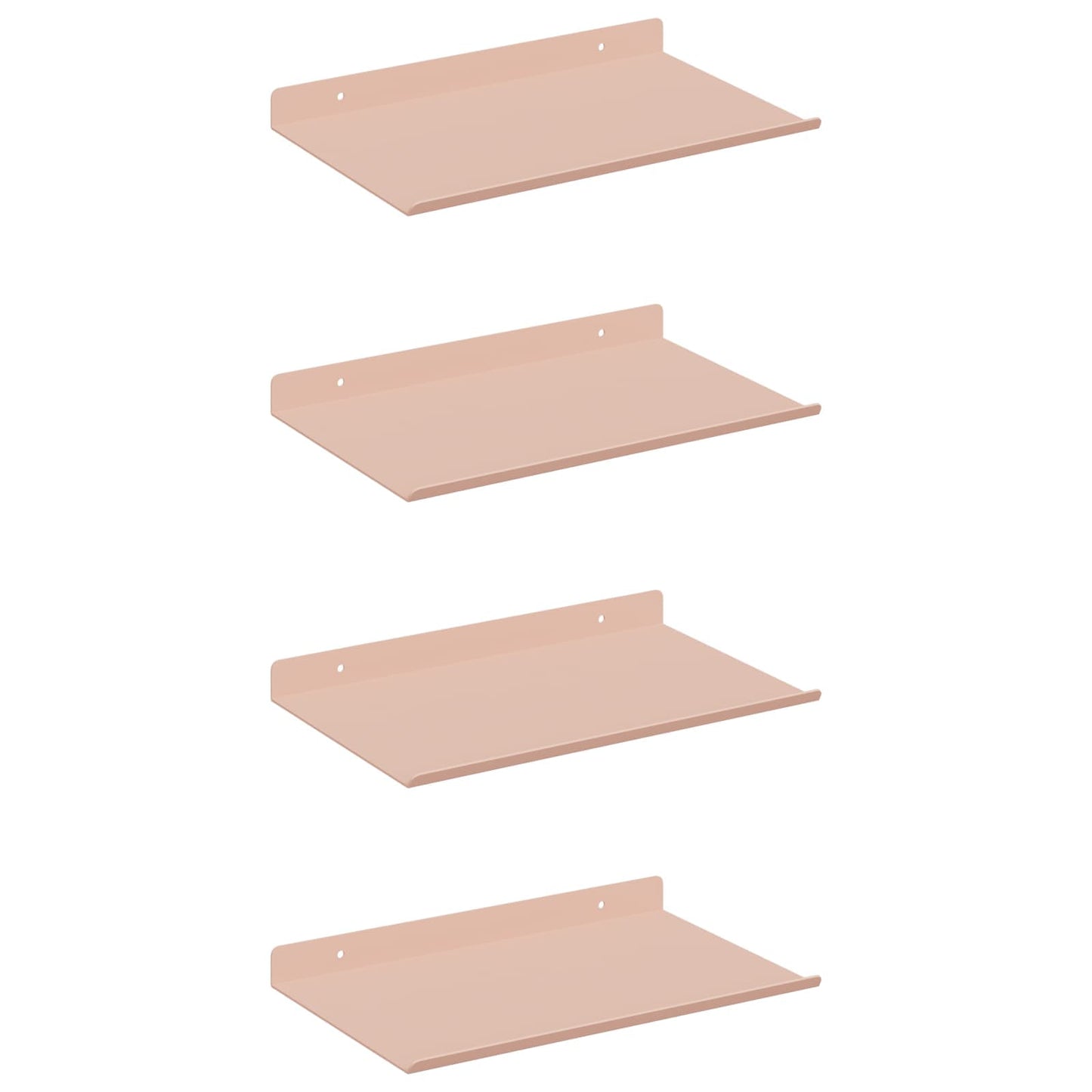 Sieninė lentyna su lentyna 4 pcs Rožinė 30 x 18 x 2,5 cm