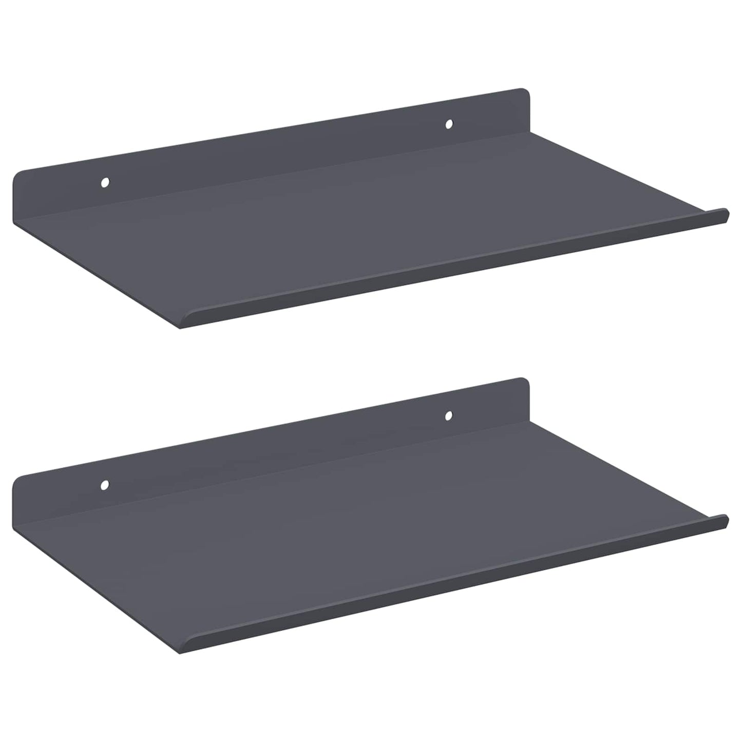 Sieninė lentyna su lentyna 2 pcs Antracitas 30 x 18 x 2,5 cm
