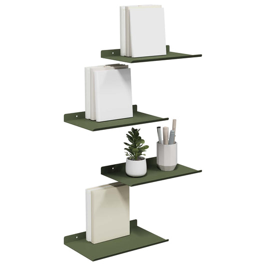 Sieninė lentyna 4 pcs Alyvuogių žalia 30 x 18 x 2,5 cm