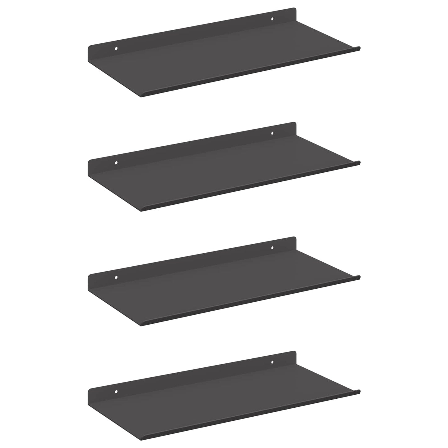 Plūduriuojanti lentyna 4 pcs Juodas 40 x 18 x 2,5 cm Plienas