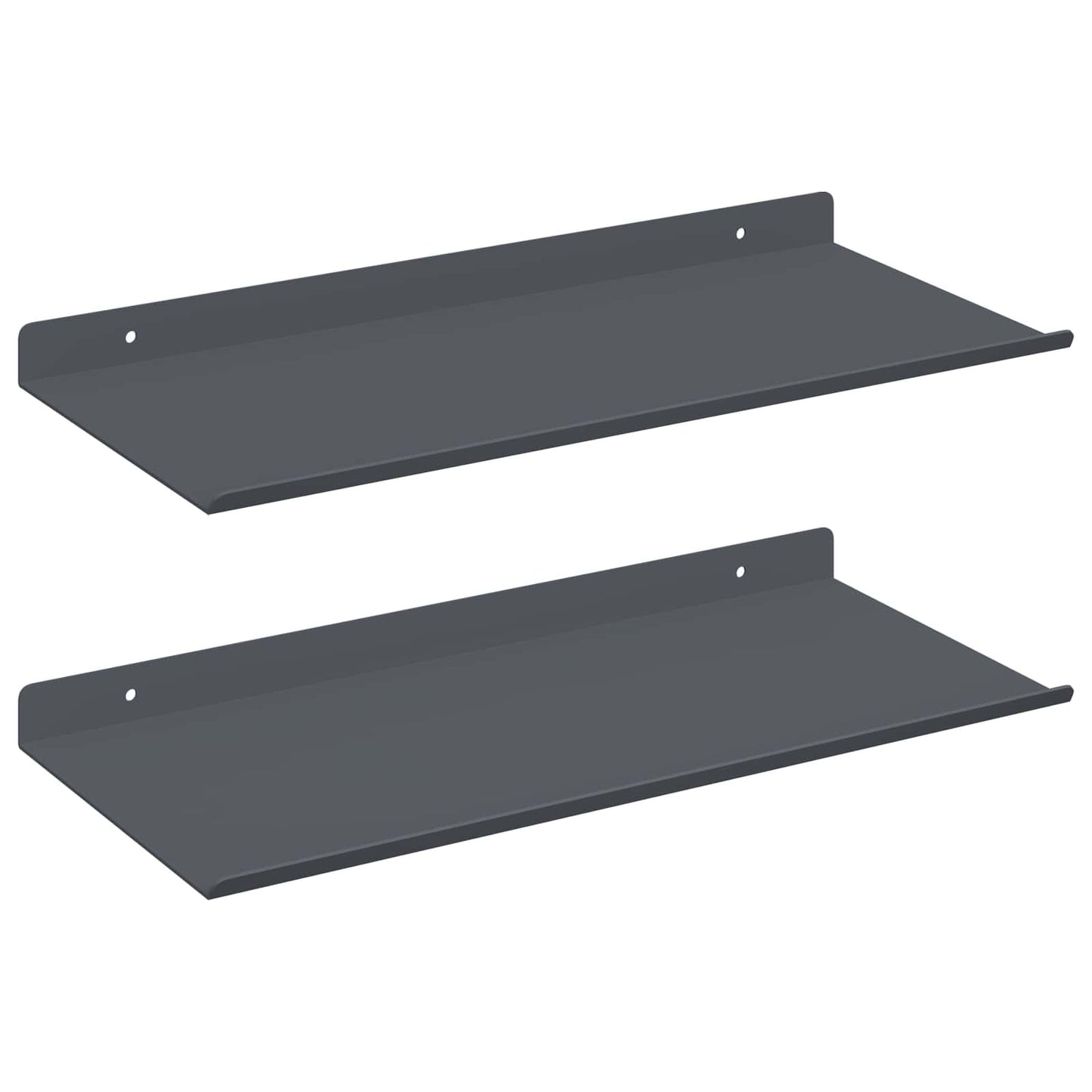 Sieninė lentyna su lentyna 2 pcs Antracitas 40 x 18 x 2,5 cm
