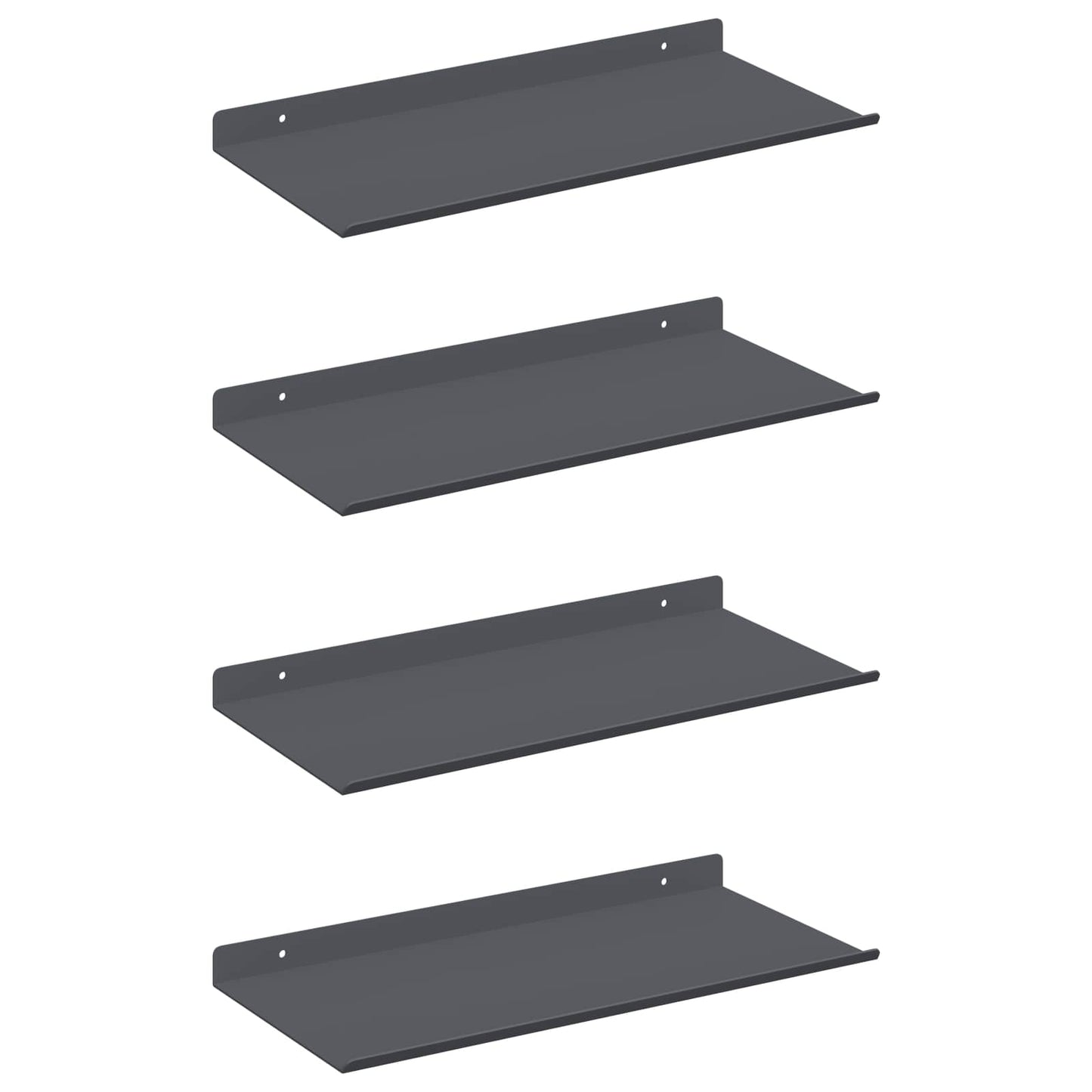 Sieninė lentyna su lentyna 4 pcs Antracitas 40 x 18 x 2,5 cm