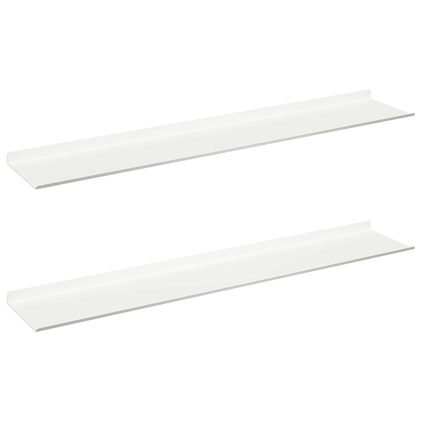 Plūduriuojanti lentyna 2 pcs Baltas 100 x 18 x 2,5 cm Plienas