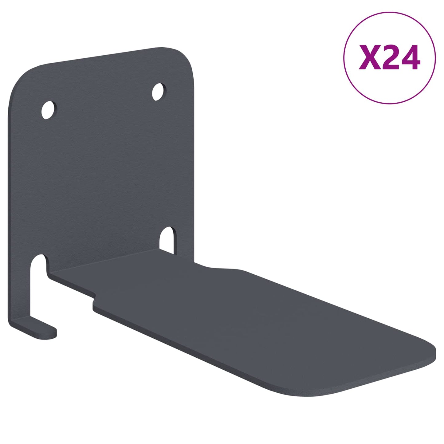 Plūduriuojanti lentyna 24 pcs Antracitas 6 x 10,8 x 6,6 cm