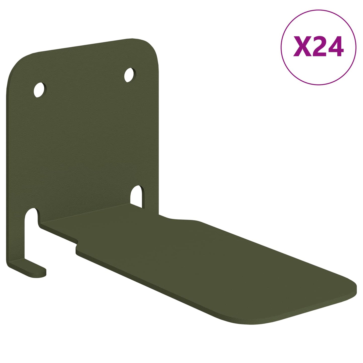 Plūduriuojanti lentyna 24 pcs Alyvuogių žalia 6 x 10,8 x 6,6 cm